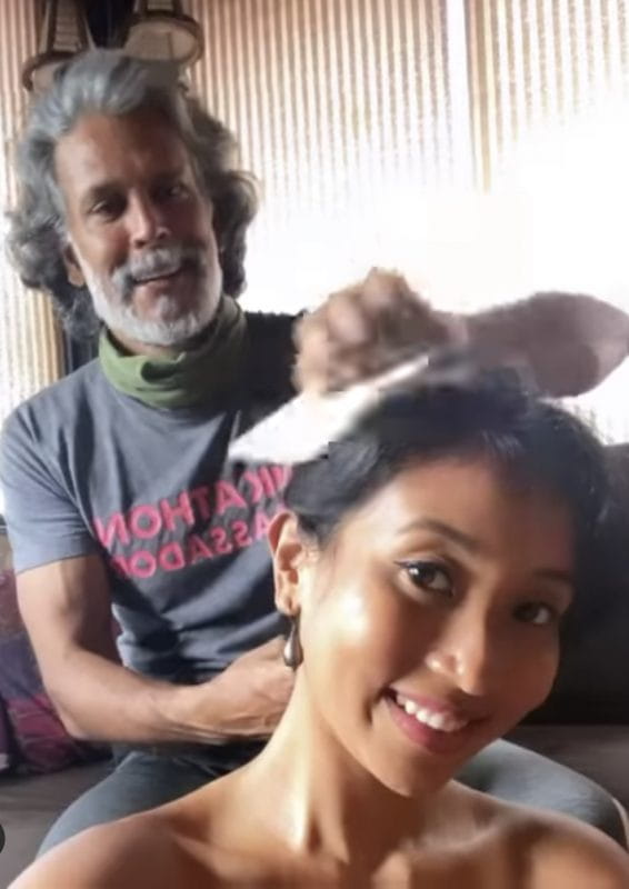 Milind Soman and Ankita Konwar