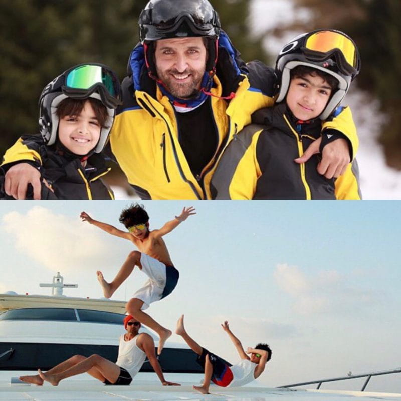 Hrithik Roshan and his sons