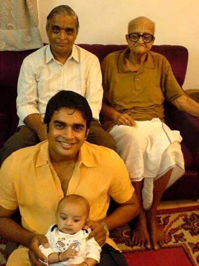 R. Madhavan With His Father
