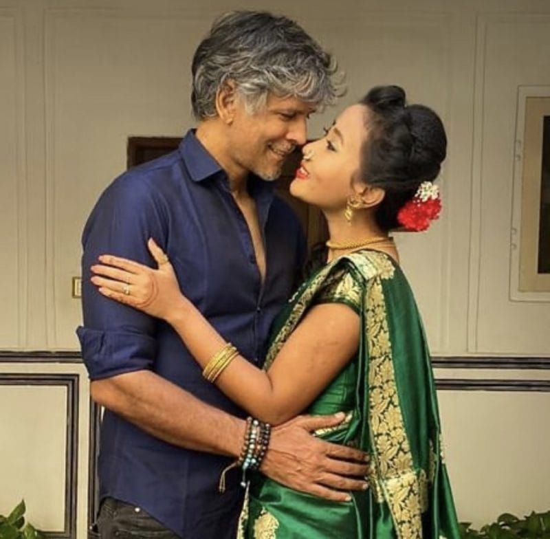 Milind Soman and Ankita Konwar