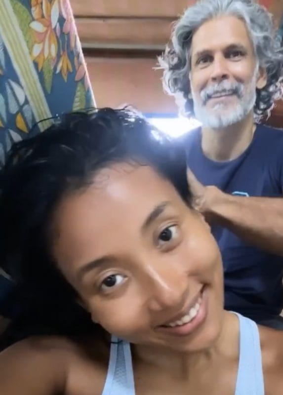 Milind Soman and Ankita Konwar