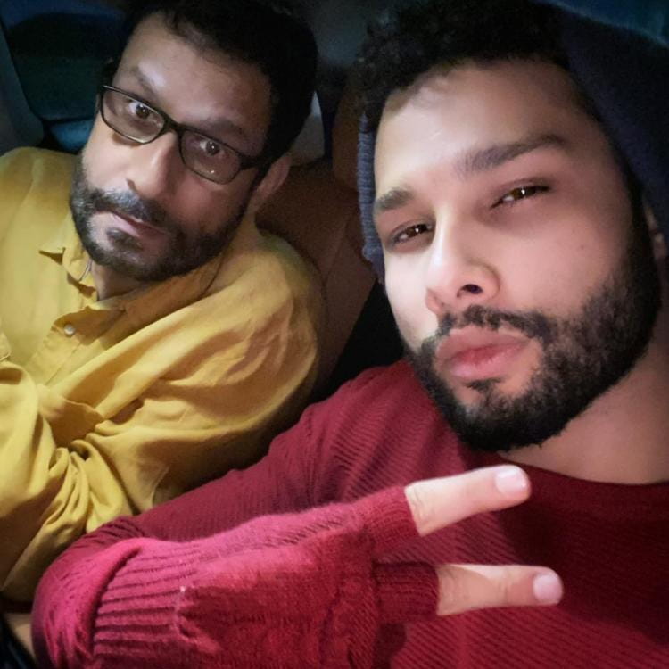 Siddhant Chaturvedi With His Father
