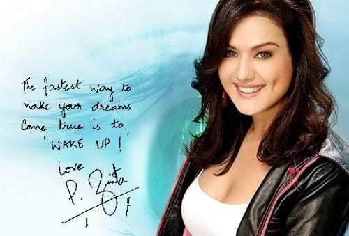 Pretty zinta's Autograph
