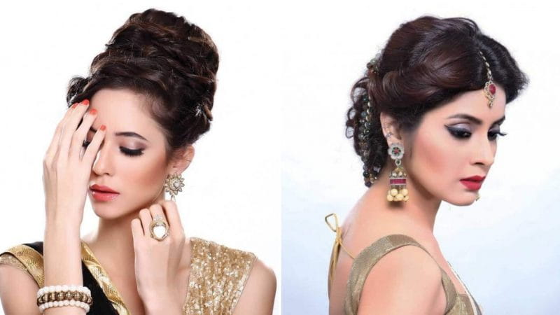 Stylish Bun Hairstyles For Karwa Chauth