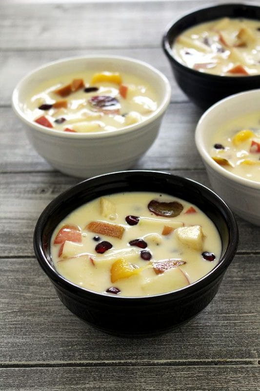 Colorful Fruits Custard
