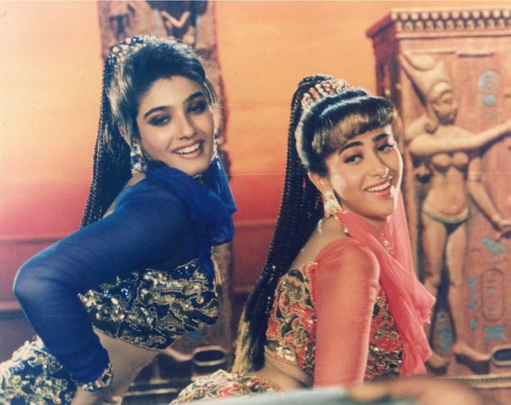 Karisma Kapoor and Raveena Tandon