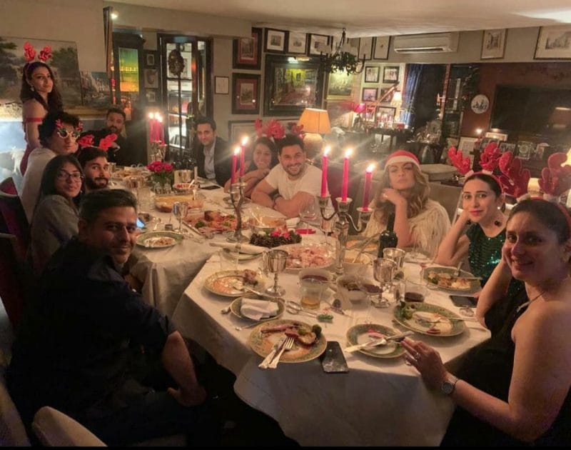 Actor's Christmas party with family
