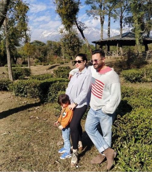 Kareena Kapoor With Saif And Taimur