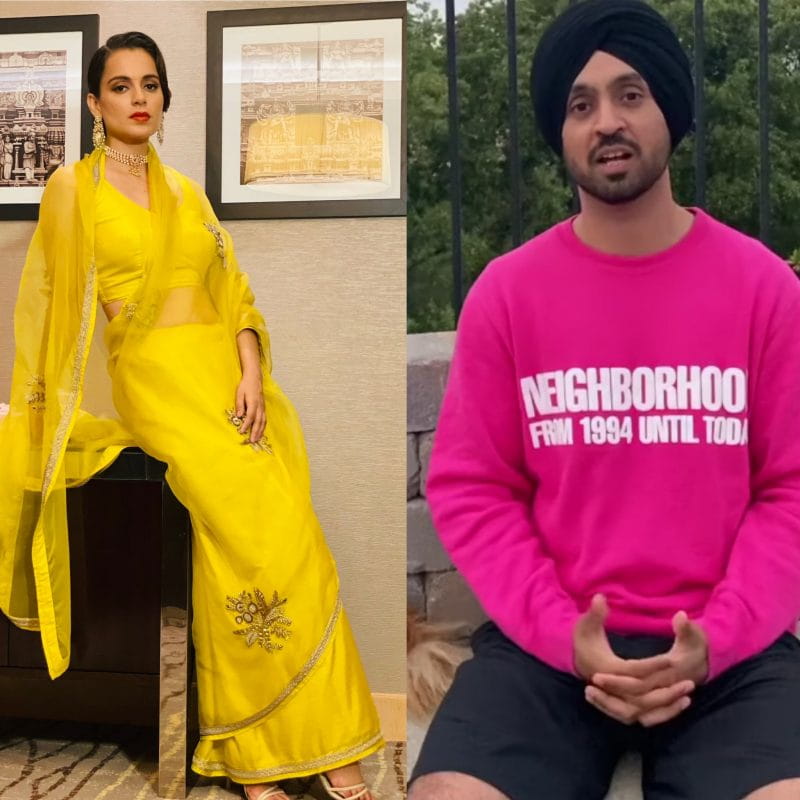 Kangana Ranaut and Diljit Dosanjh