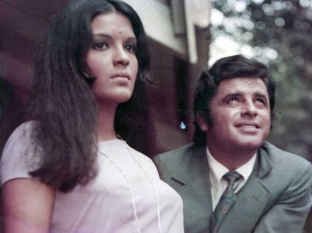 Sanjay Khan and Zeenat Aman