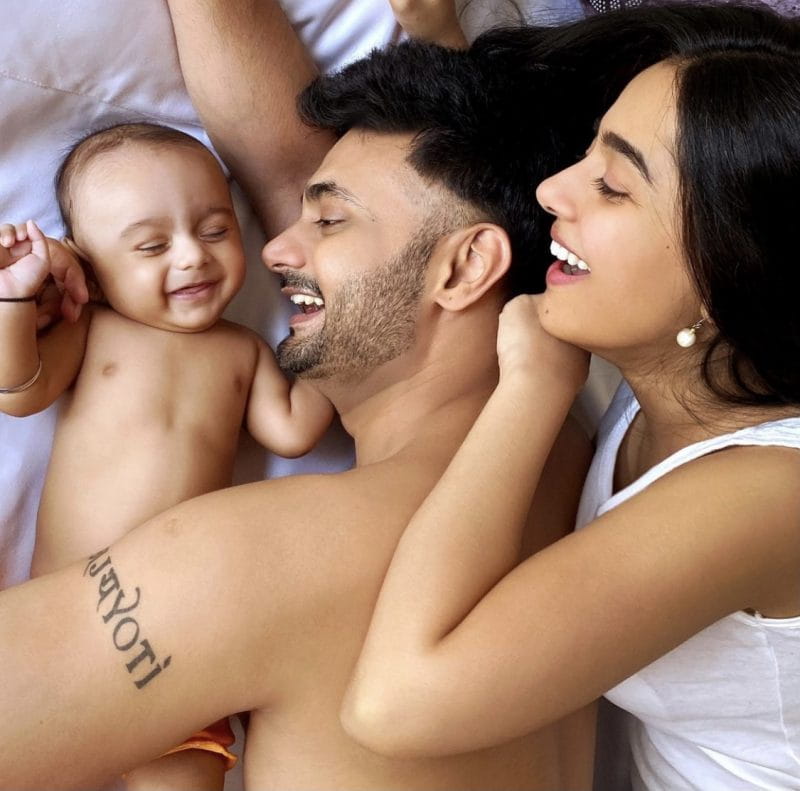 Amrita Rao & RJ Anmol With Son Veer