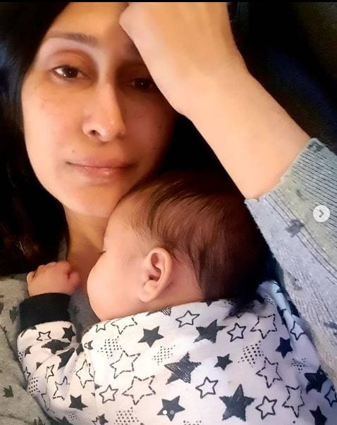 Teejay Sidhu With Her Newborn Daughter