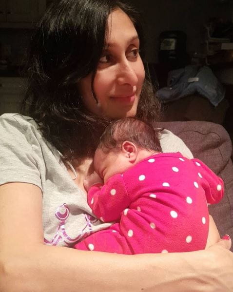 Teejay Sidhu With Her Newborn Daughter