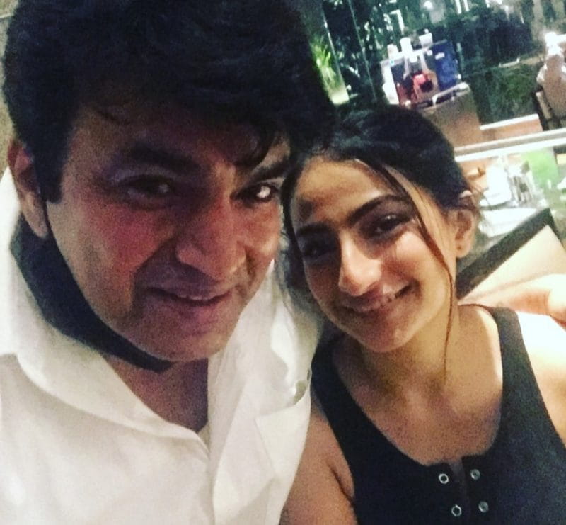 Raja Chaudhary with Daughter Palak