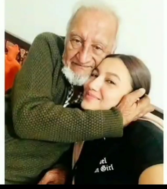 Gauhar Khan With Her Father