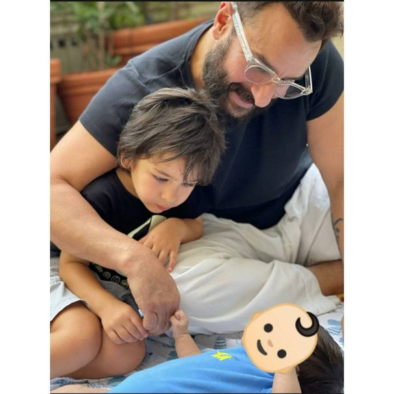 Saif and Taimur With new born baby