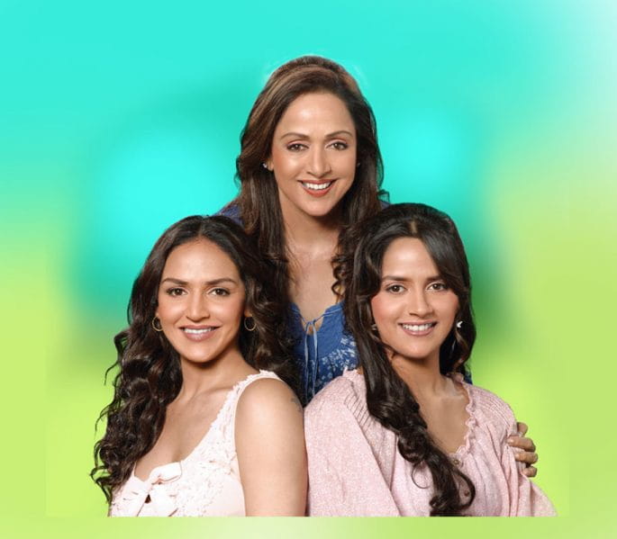Esha, Aahna and Hema Malini
