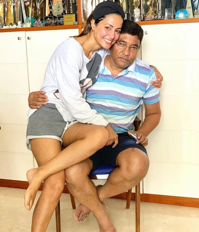 Hina Khan with her Father
