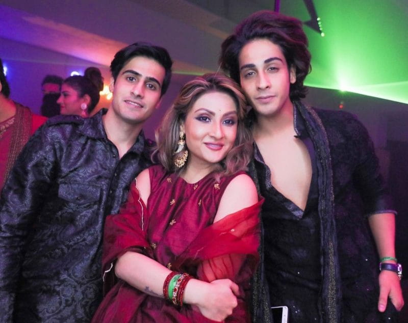 Urvashi Dholakia with her sons