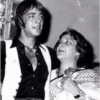 Sanjay Dutt With His Mother Nargis Dutt