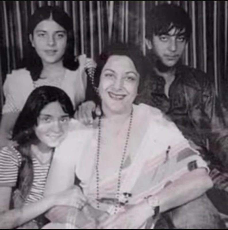 Sanjay Dutt With His Mother Nargis Dutt