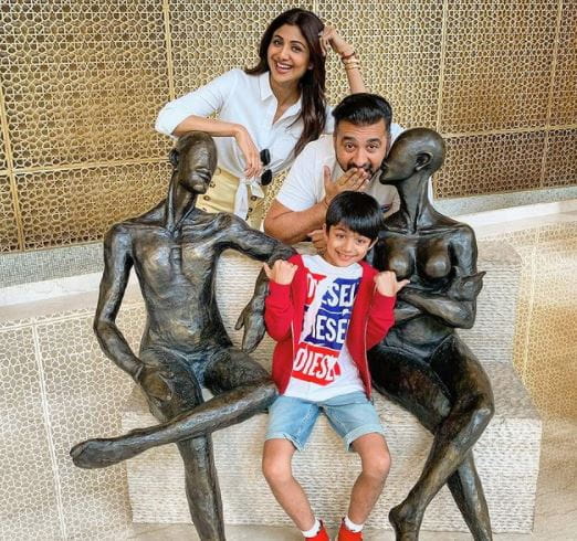 Shilpa Shetty and Raj Kundra With son Viaan