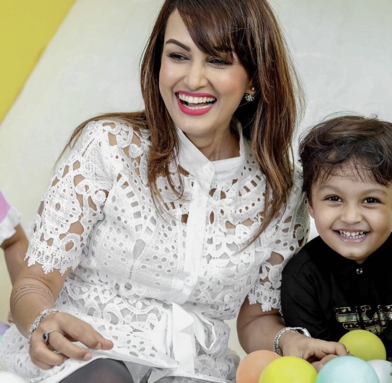 Nisha Rawal With Son Kavish