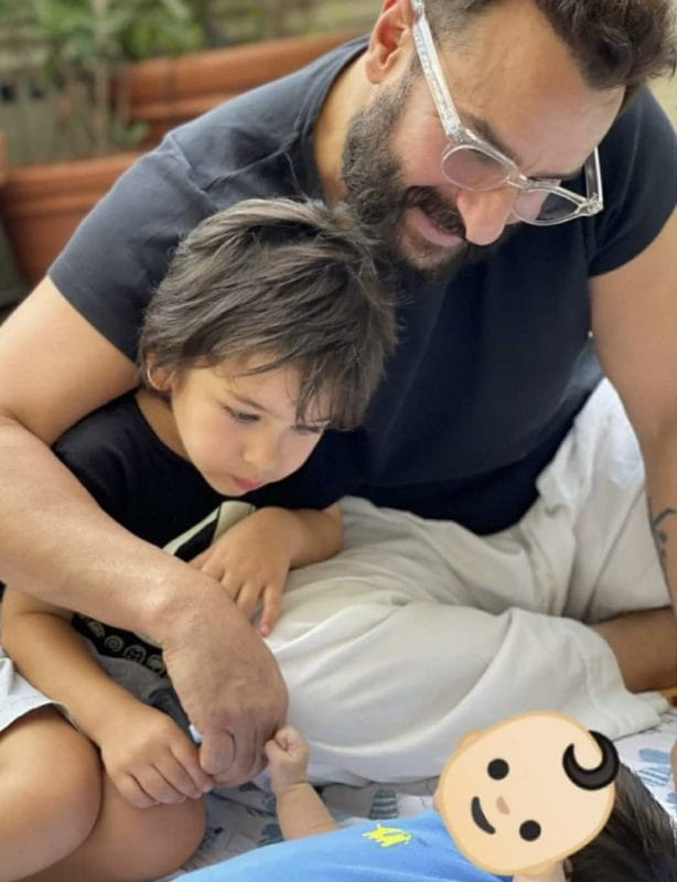 Saif Ali Khan and Taimur