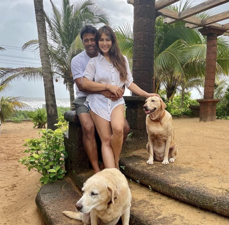 Kim Sharma and Leander Paes