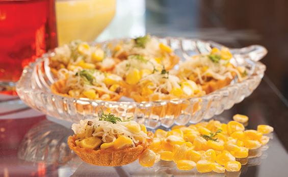 Cheese Corn Canapes
