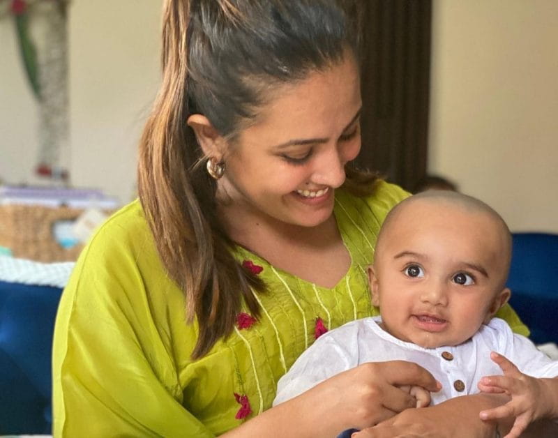 Anita Hassanandani's son Aaravv