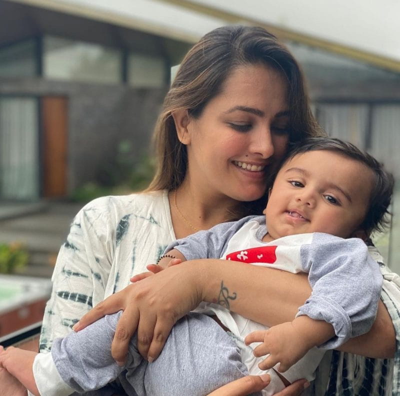 Anita Hassanandani with son Aaravv