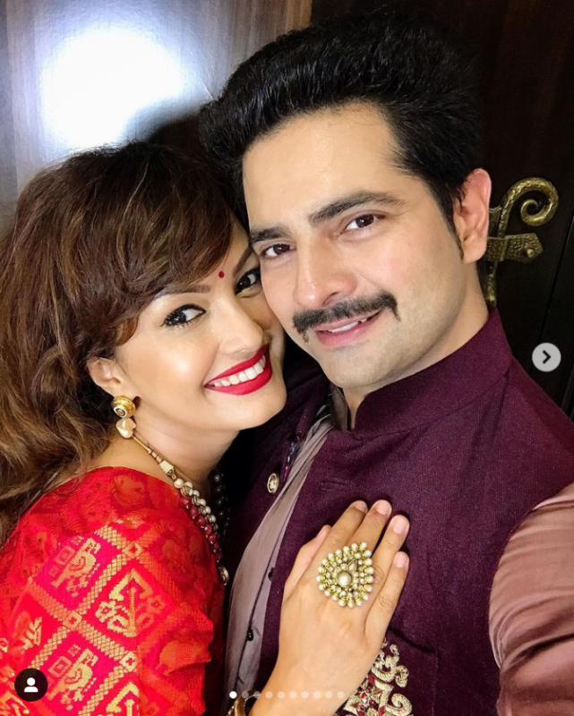 Nisha Rawal and Karan Mehra