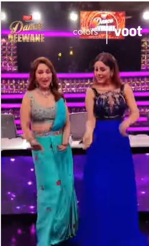 Madhuri Dixit and Shehnaaz Gill