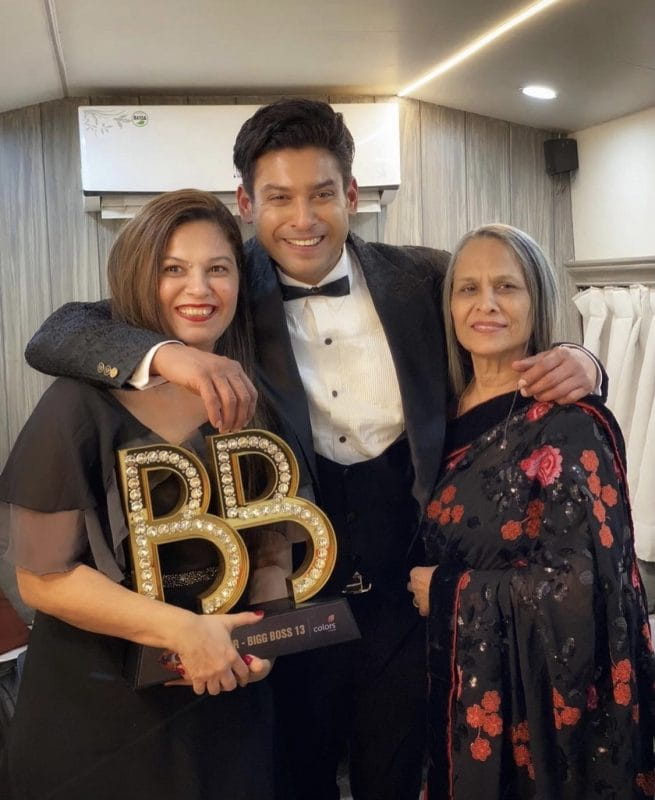 Sidharth Shukla With His Mother