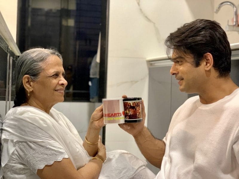 Sidharth Shukla With His Mother