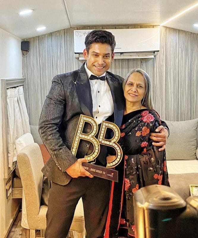 Sidharth Shukla With His Mother