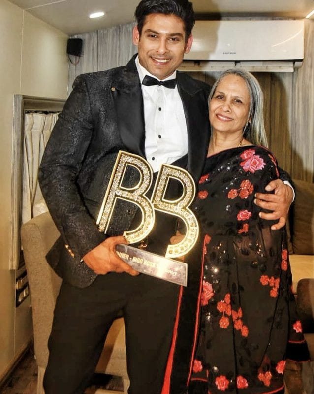 Sidharth Shukla With His Mother