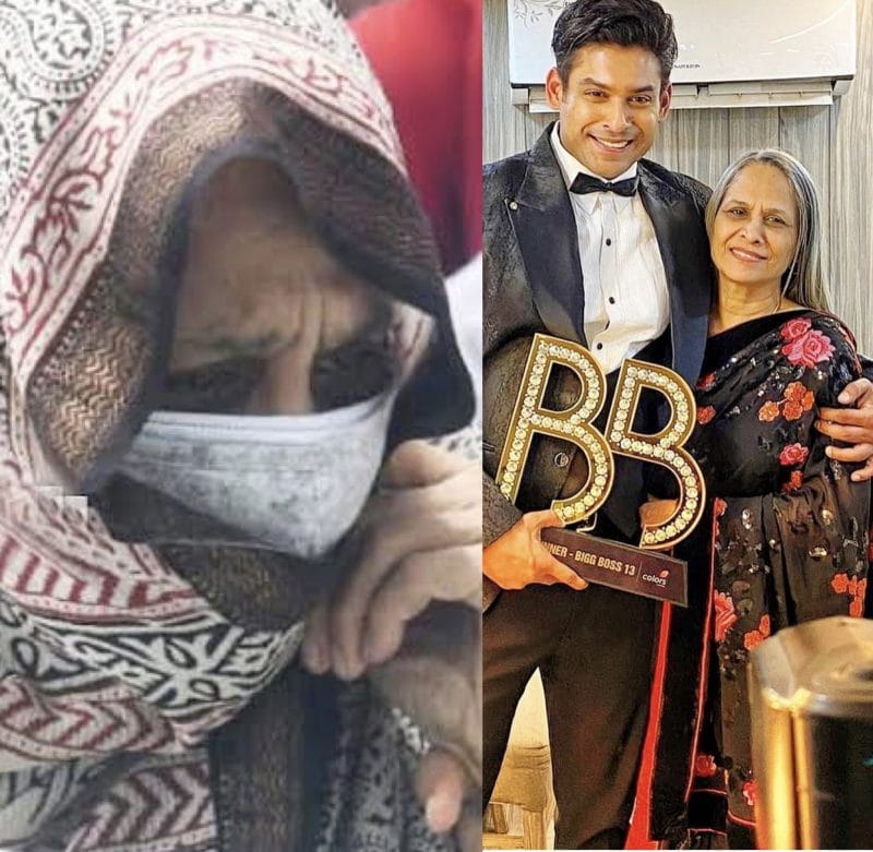 Sidharth Shukla With His Mother