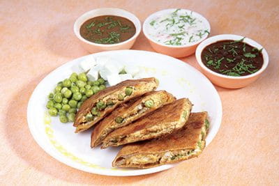 Paneer-Green Pea Paratha