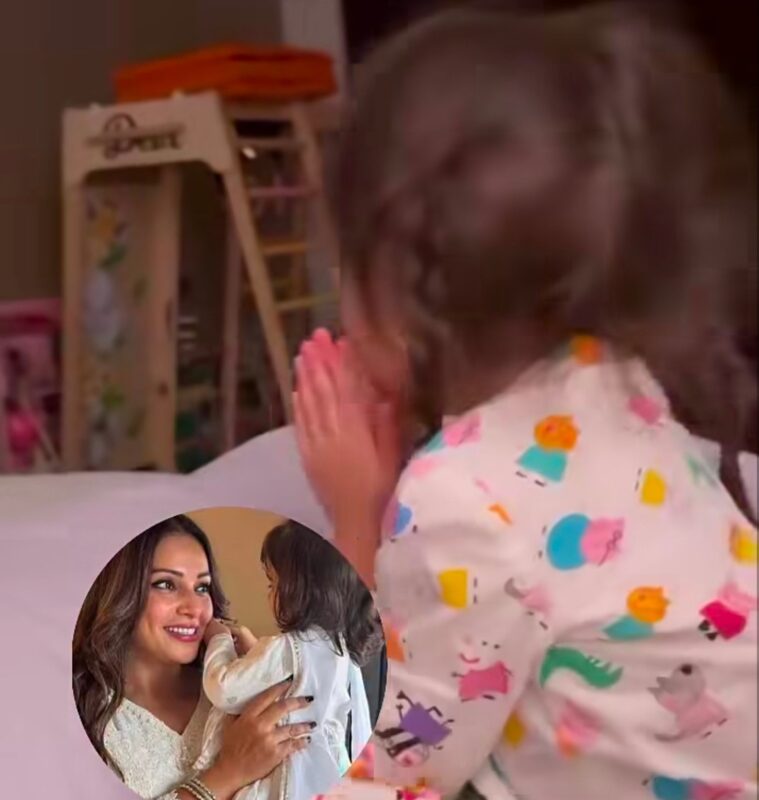 Bipasha Basu with her daughter