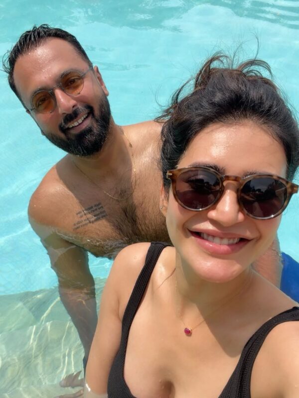 Karishma Tanna with husband
