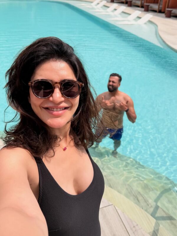 Karishma Tanna with husband