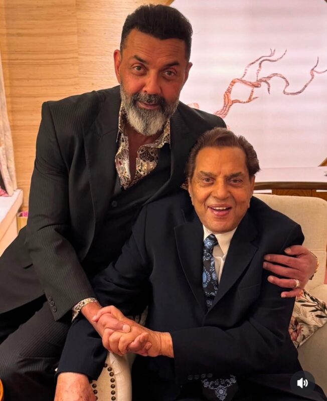 Dharmendra and Bobby Deol