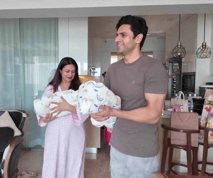 Divyanka Tripathi with her twin baby