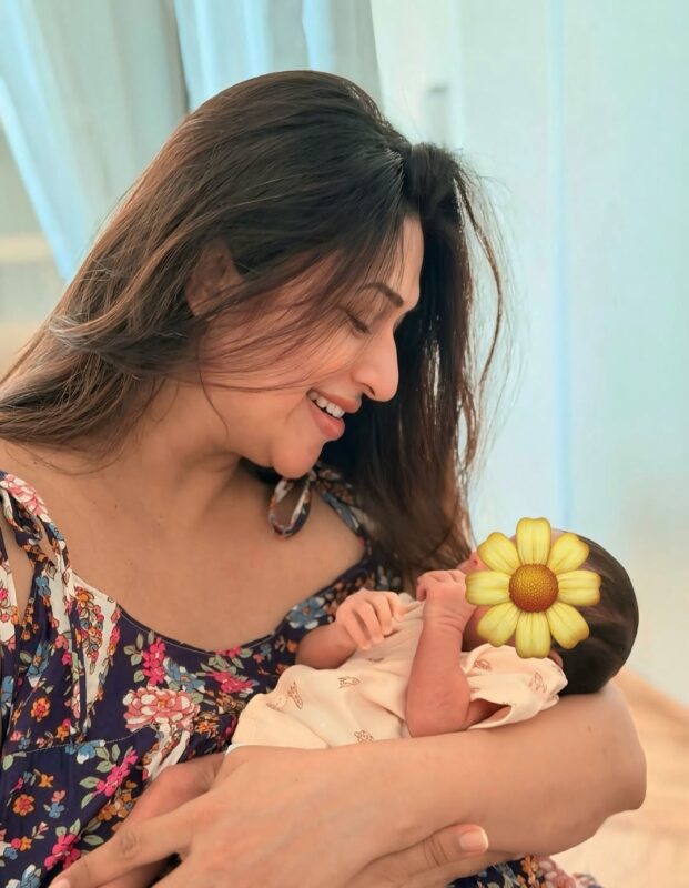 Divyanka Tripathi with her twin baby