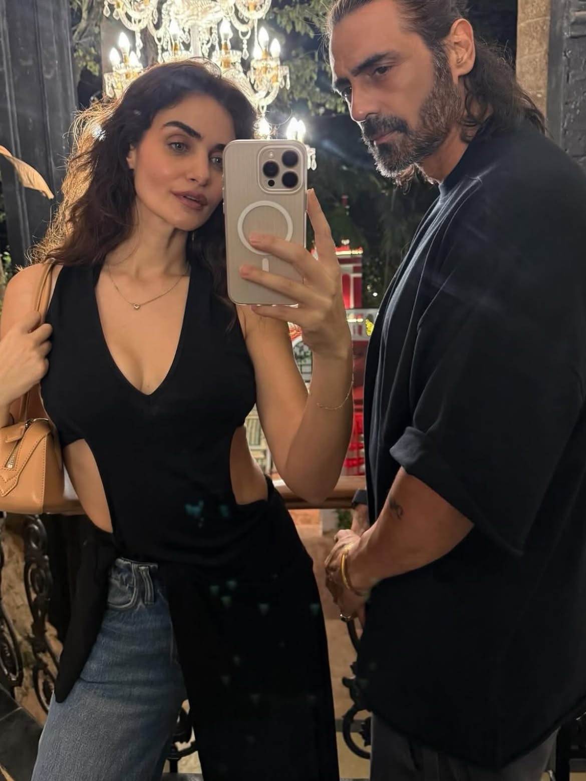 Arjun Rampal and Gabriella Demetriades