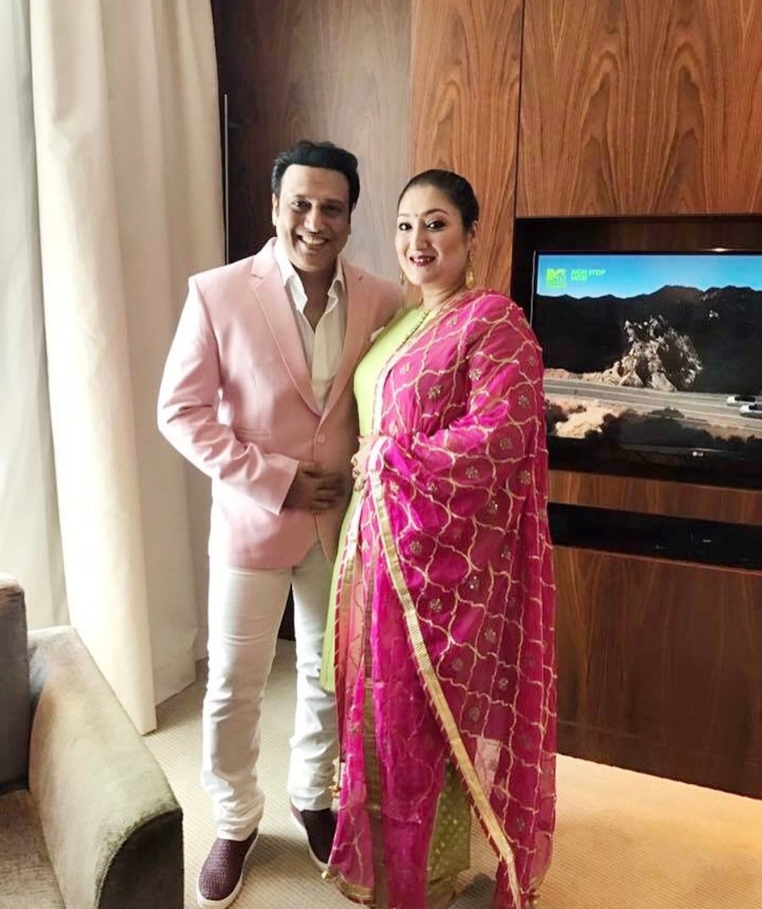 Govinda with wife