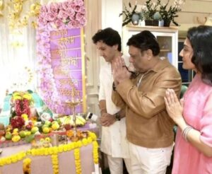 Govinda with Yashvardhan and Tina Ahuja